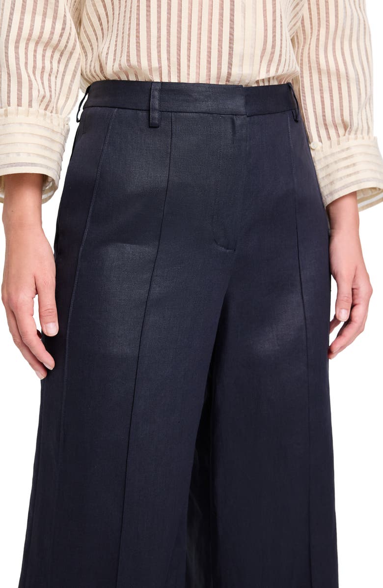 TWP Bond St Wide Leg Linen Pants, Alternate, color, Night Sky