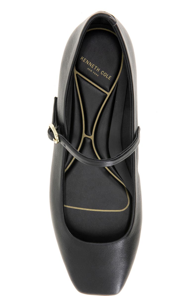 Kenneth Cole Jasper Mary Jane Flat, Alternate, color, Black Leather