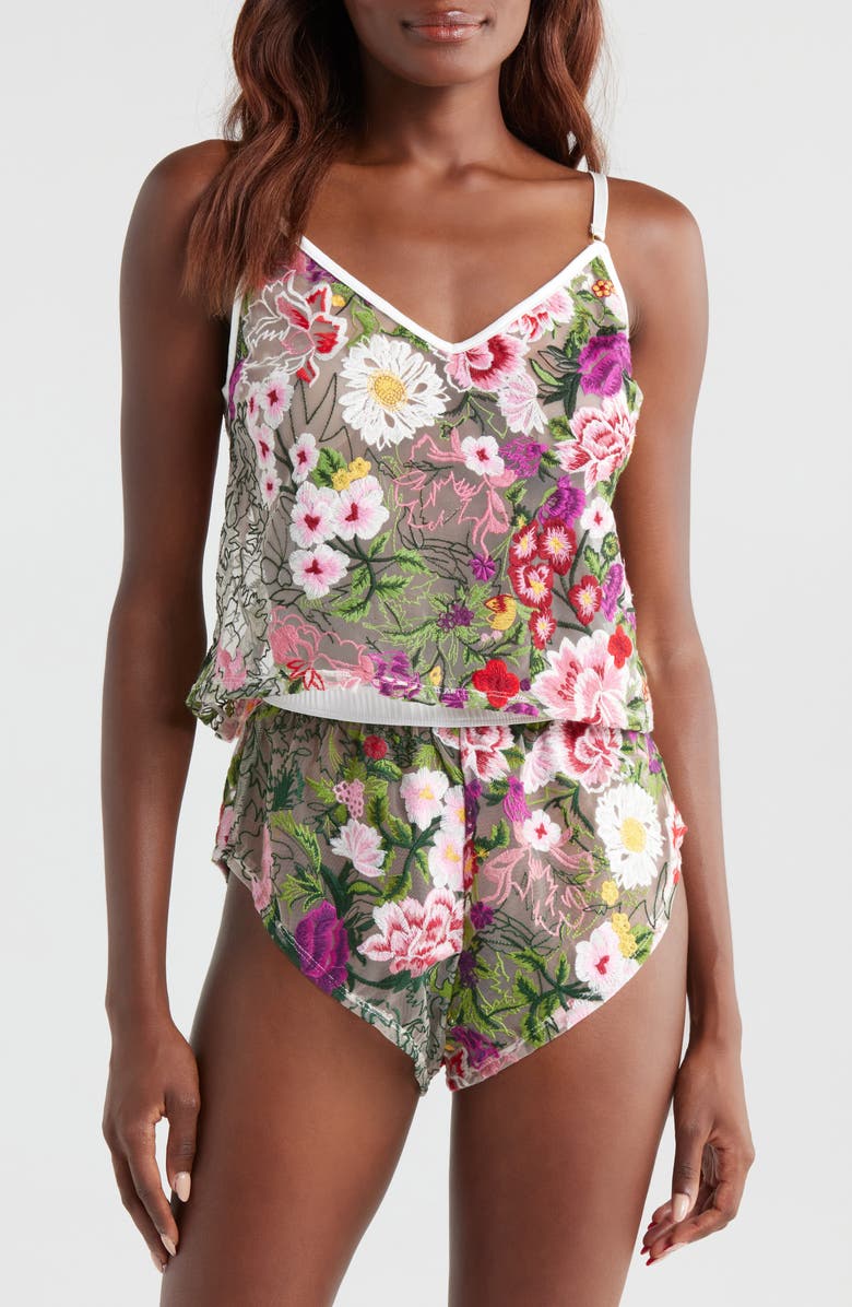 KILO BRAVA Embroidered Mesh Camisole, Main, color, Multicolor Floral