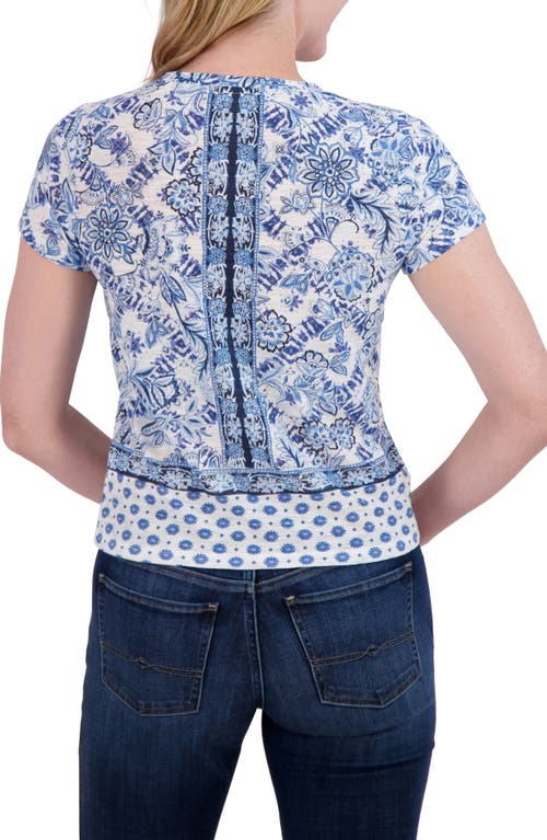 Lucky Brand Floral Cotton & Modal T-shirt In Blue Floral