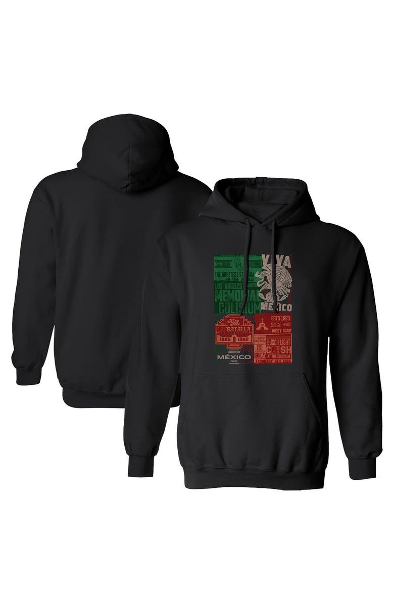 CHECKERED FLAG Men's Checkered Flag Sports  Heather Charcoal 2024 Clash at the Coliseum Mexico Series Pullover Hoodie, Alternate, color, 