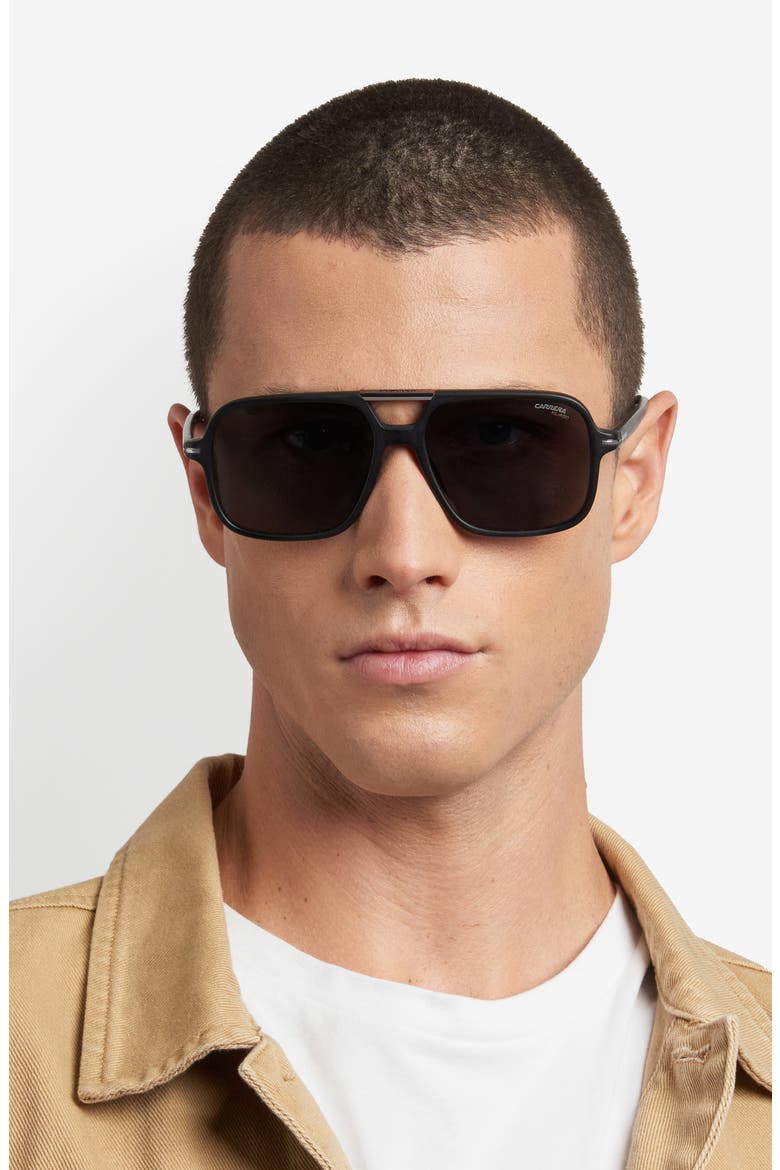 58mm Navigator Sunglasses, Alternate, color, BLACK RUTHENIUM/ GREY POLAR