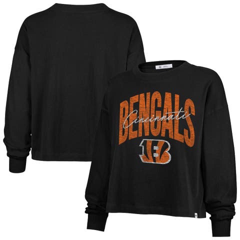Women's '47 Black Cincinnati Bengals Muse Sydney Long Sleeve T-Shirt