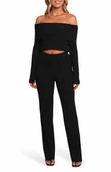 Petal & Pup Gindie Off the Shoulder Rib Sweater