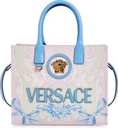 Versace Small La Medusa Cameo Canvas Tote