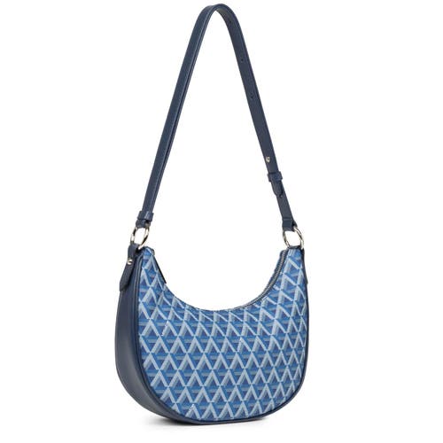 Lancaster Zipped Hobo Bag Ikon It In Bleu
