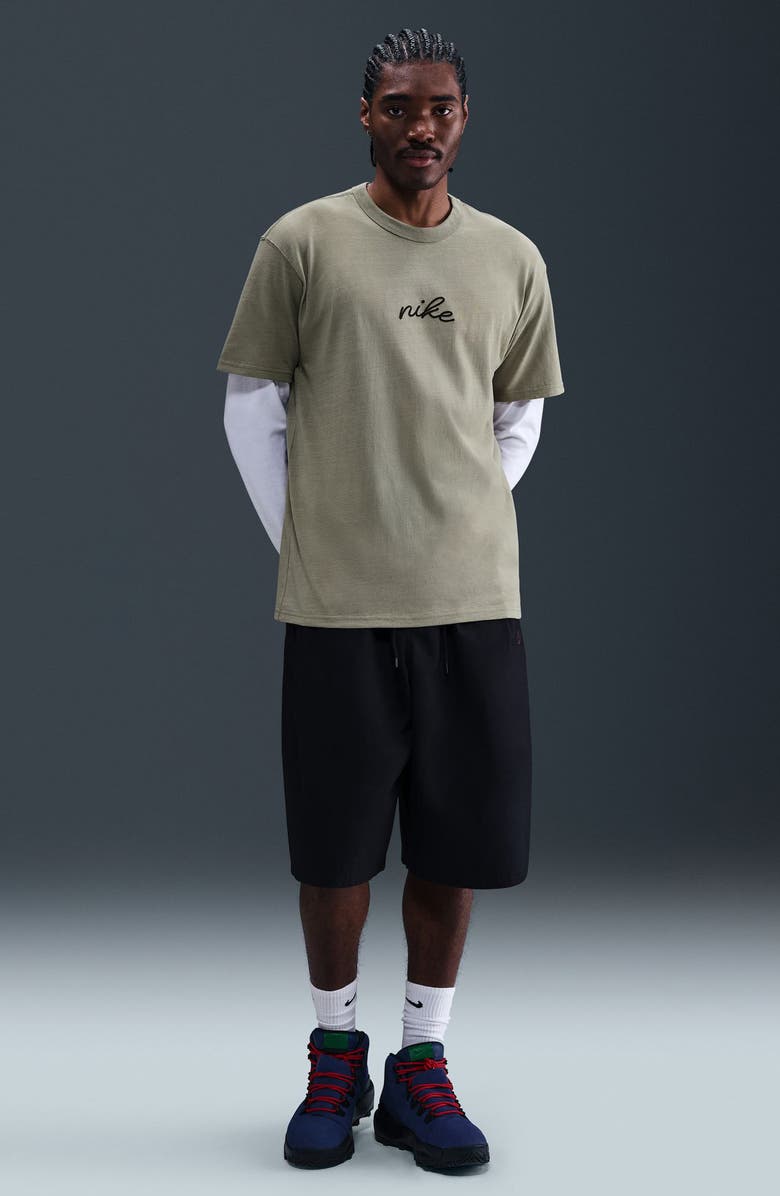 Nike Script Graphic T-Shirt, Alternate, color, Light Army