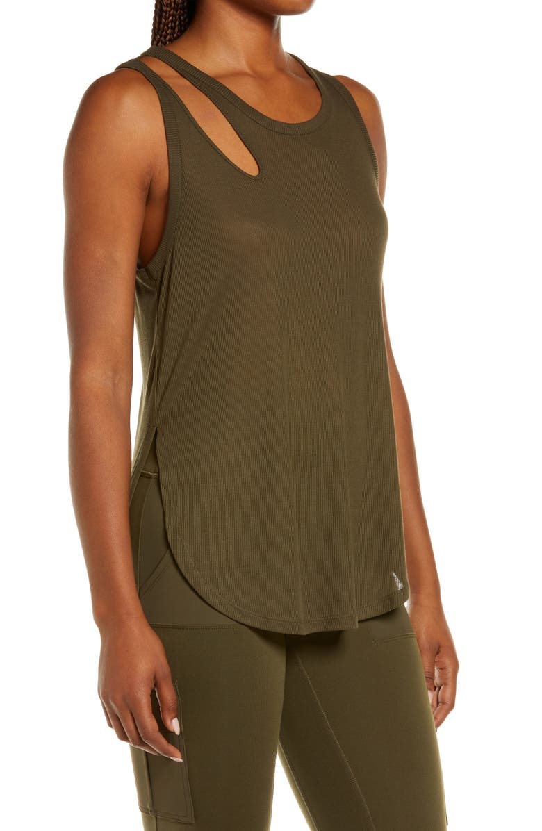 Alo Peak Cutout Tank, Alternate, color,