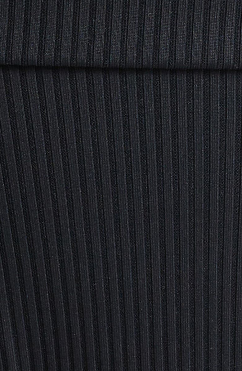 MONTCE Tamarindo Rib High Cut Bikini Bottoms, Alternate, color, Black Rib