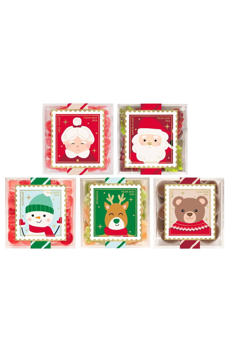 sugarfina Holiday Set of 5 Candy Cubes, Main, color,