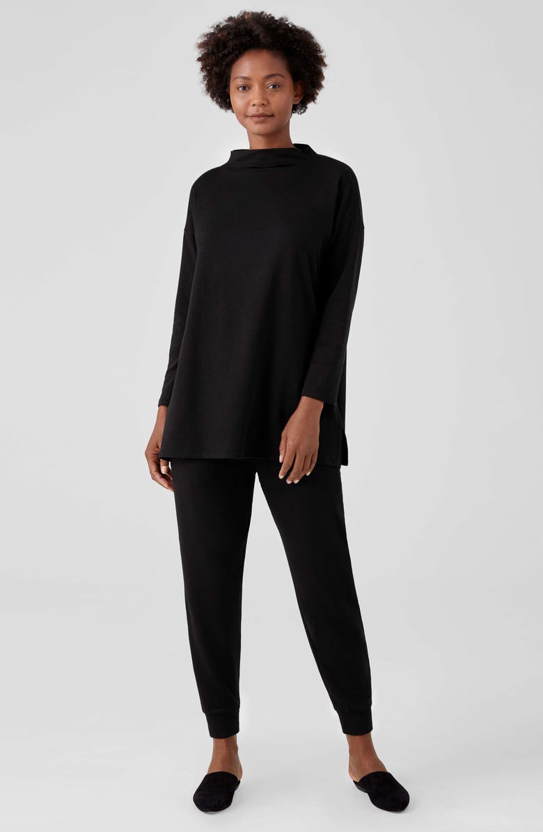 Eileen Fisher Funnel Neck Tunic Sweater, Alternate, color, 