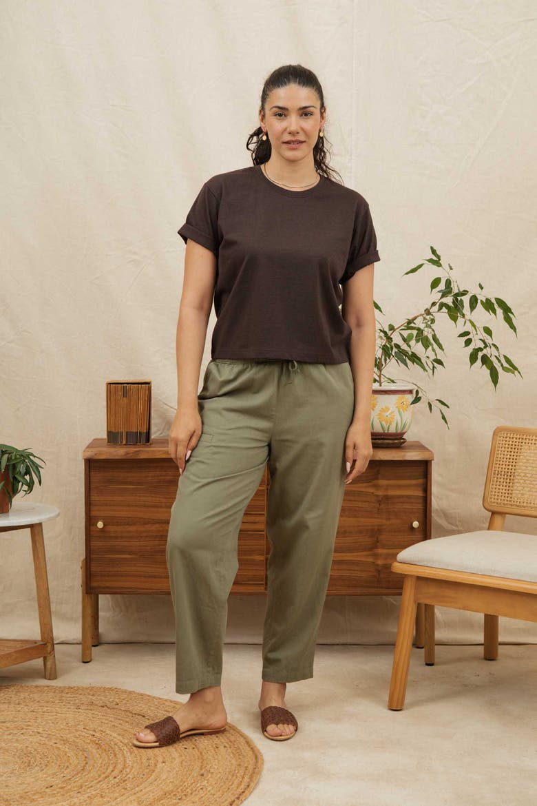 Recycled Boxy Tee, Alternate, color, Truffle