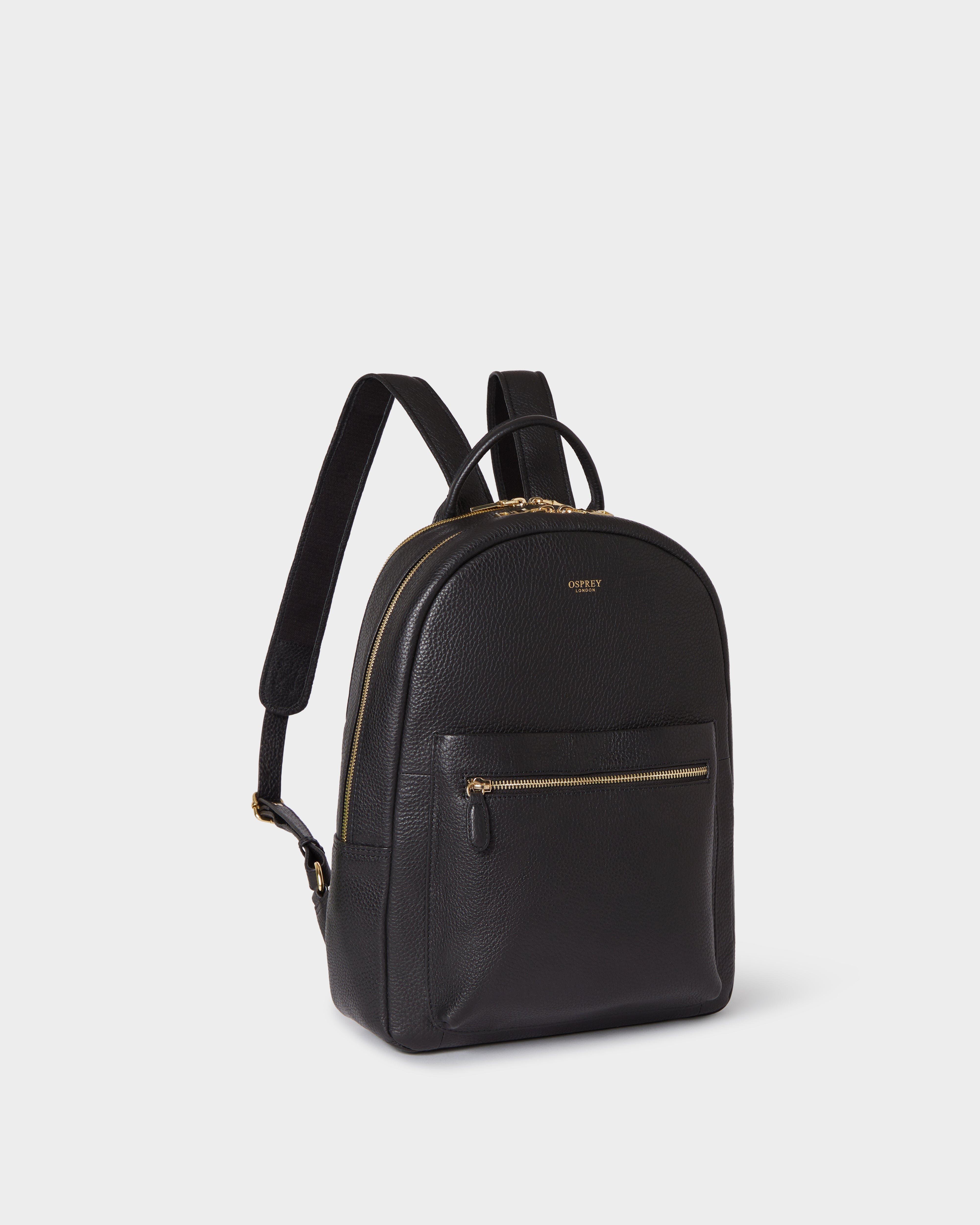 The Adaline Leather Backpack, Alternate, color, Black