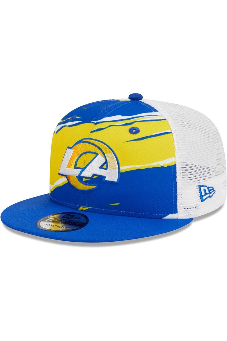 Men's New Era Royal Los Angeles Rams  Tear Trucker 9FIFTY Snapback Hat, Main, color, Royal