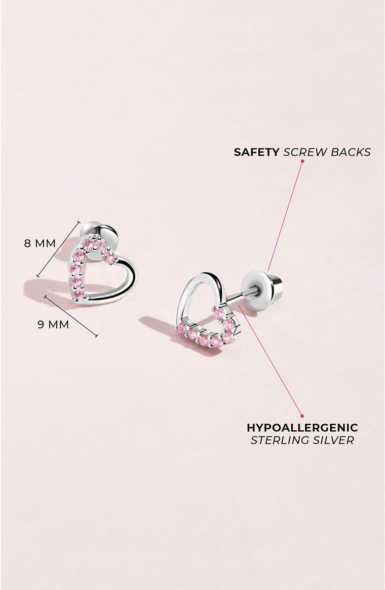 In Season Jewelry Two in One Heart Earrings, Alternate, color, Pink