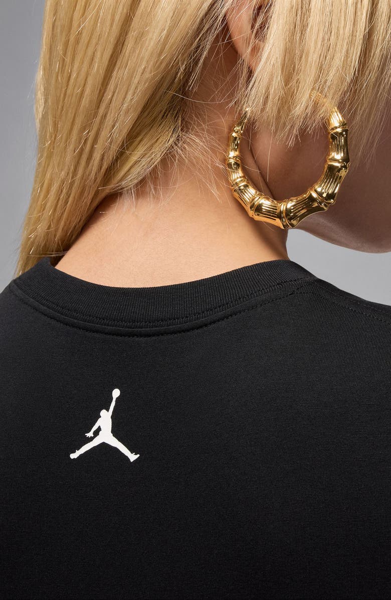 Jordan Brooklyn Puffy Graphic Tee, Alternate, color, Black/ White