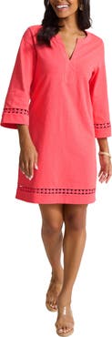 Tommy Bahama Sunset Harbor Long Sleeve Shift Dress