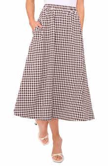 Gingham Midi Skirt