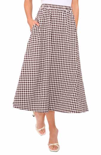 Gingham Midi Skirt