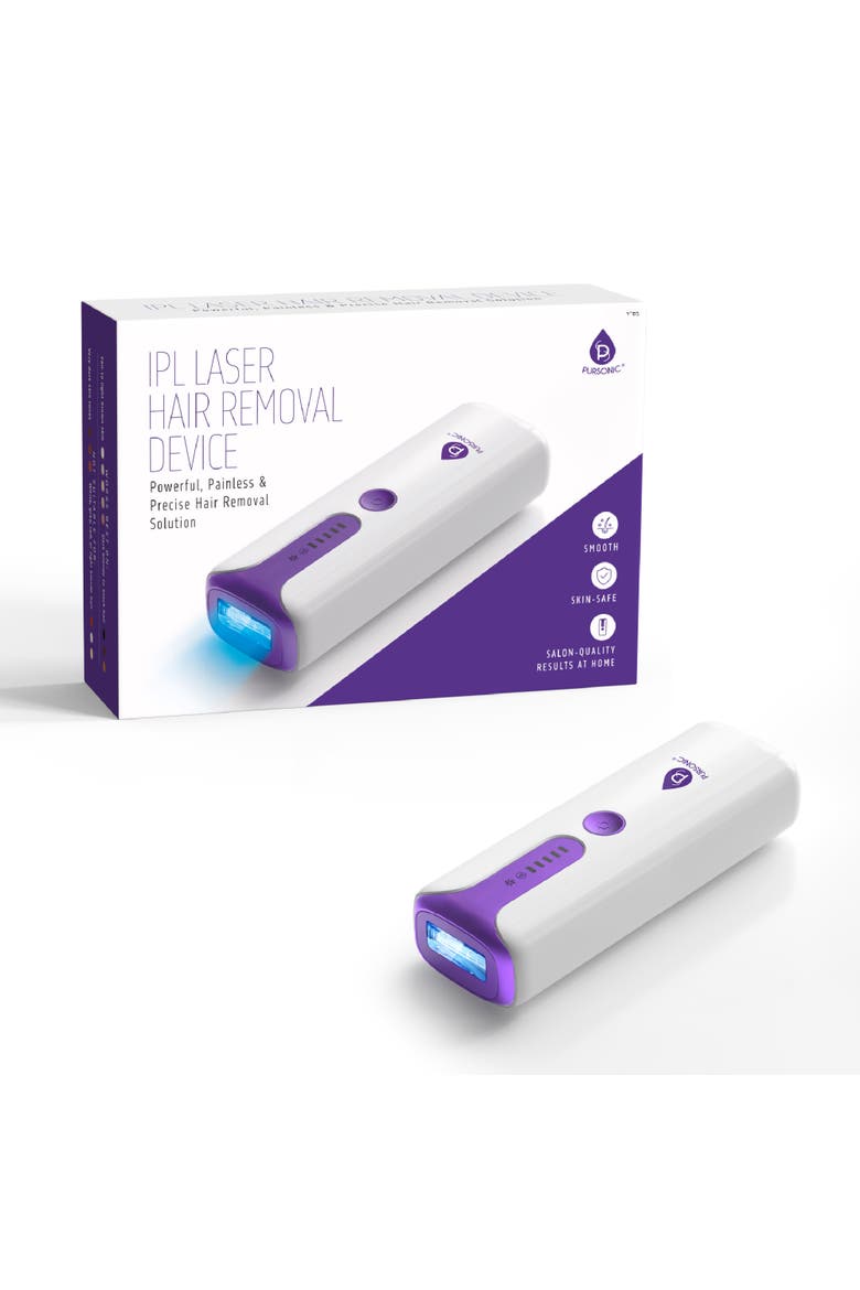 IPL Laser Hair Removal Device w - Painless Permanent Hair Reduction at Home, Main, color, White