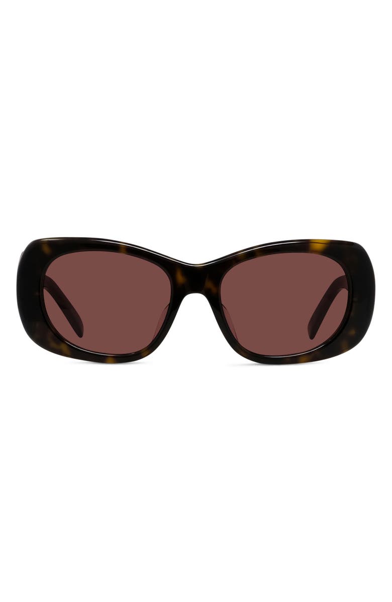 Givenchy 53mm Geometric Sunglasses, Main, color, Dark Havana / Bordeaux