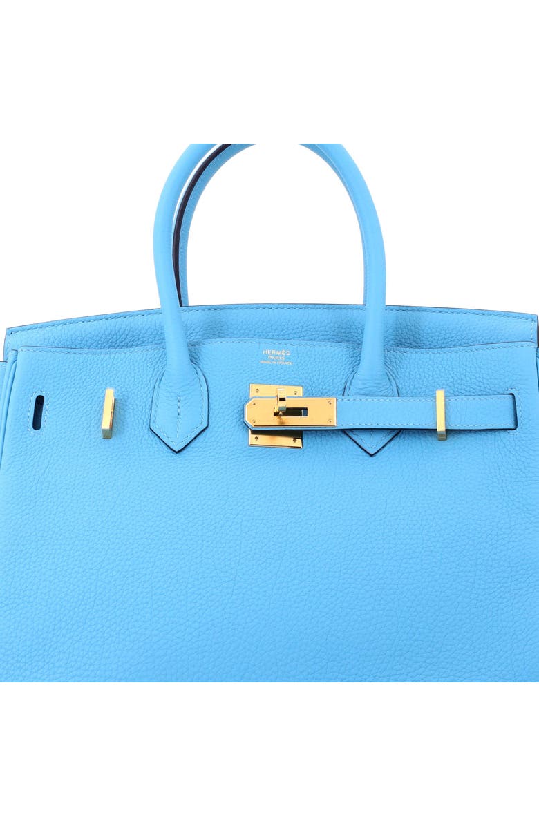 Pre-Owned Hermes Birkin Handbag Blue Togo with Gold Hardware 30, Alternate, color, Bleu Du Nord
