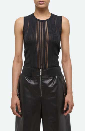 Helmut Lang Open Back Semisheer Sleeveless Sweater