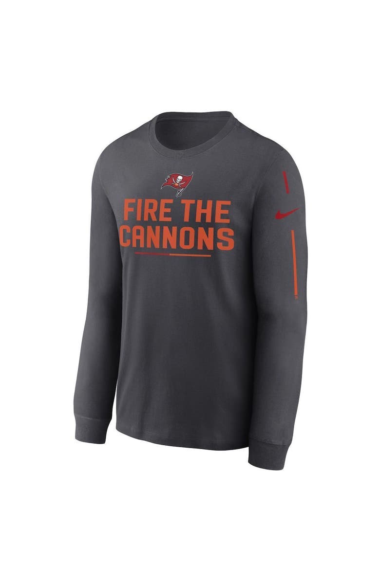 Nike Men's Nike Anthracite Tampa Bay Buccaneers Team Slogan Long Sleeve T-Shirt, Alternate, color, Anthracite