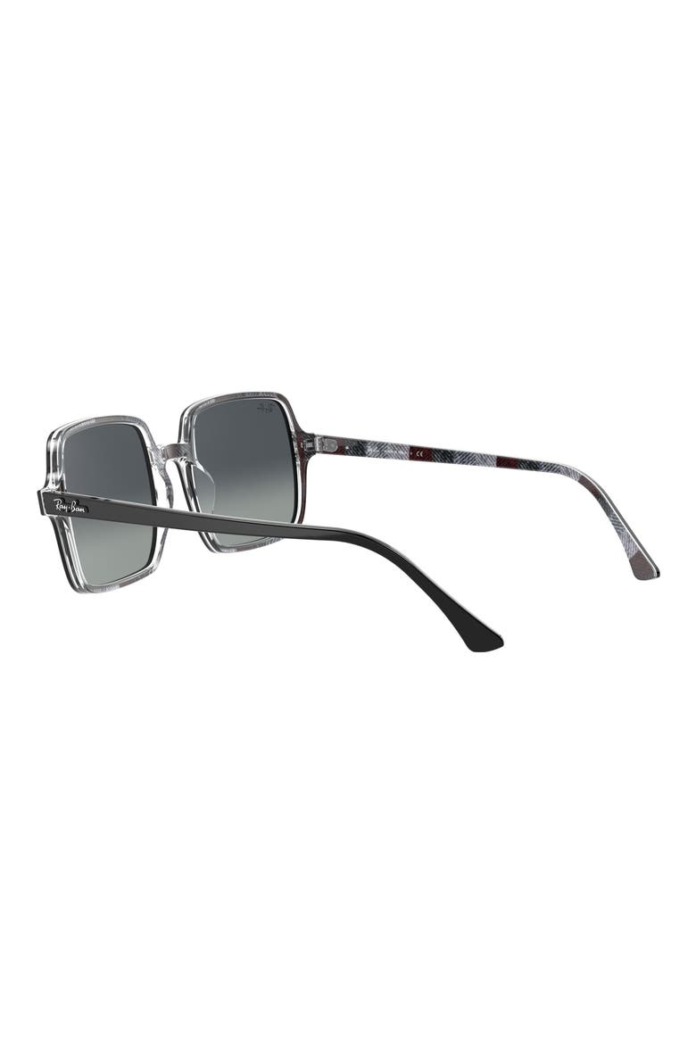 Square II 53mm Oversize Sunglasses, Alternate, color, BLACK/ LIGHT GREY BLUE GRAD