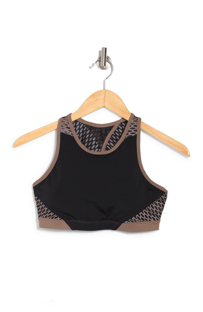WEAR IT TO HEART 2.0 Mesh Panel High Neck Sports Bra, Alternate, color, 