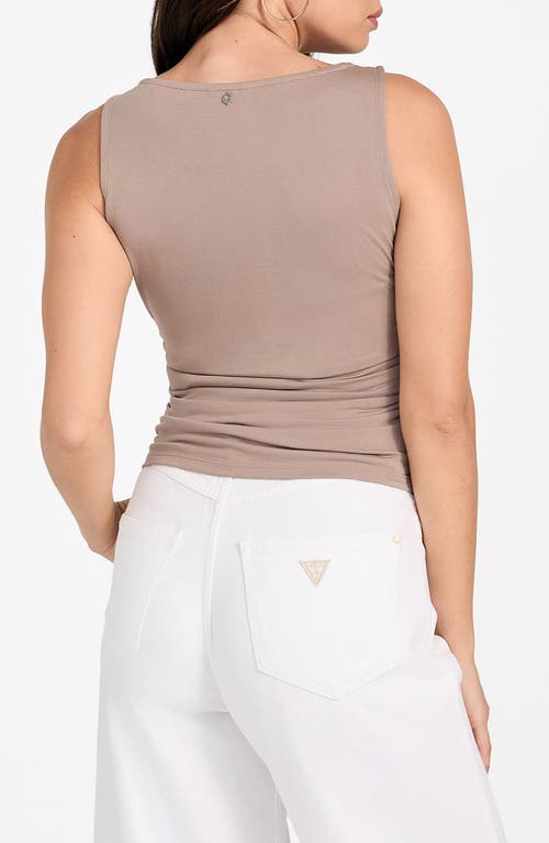 Guess Ciena Ruched Tank In Neutral