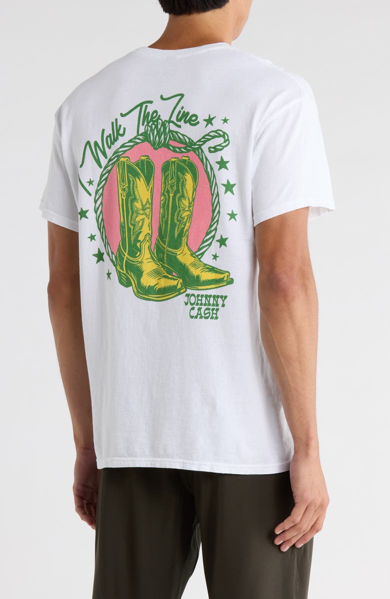 Merch Traffic Johnny Cash Graphic T-Shirt, Alternate, color, White Overdye