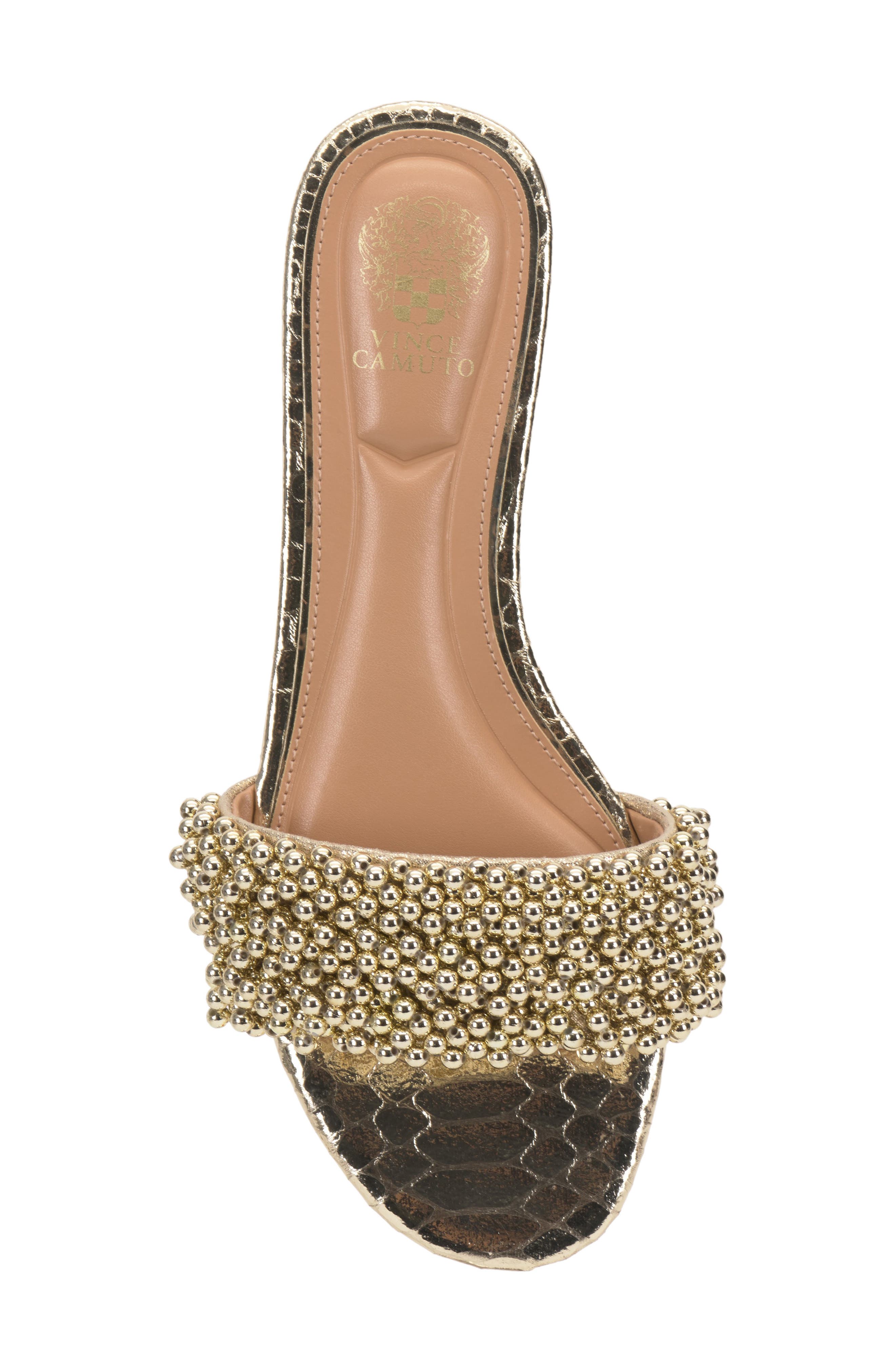 Vince Camuto Balea Slide Sandal, Alternate, color, Gold