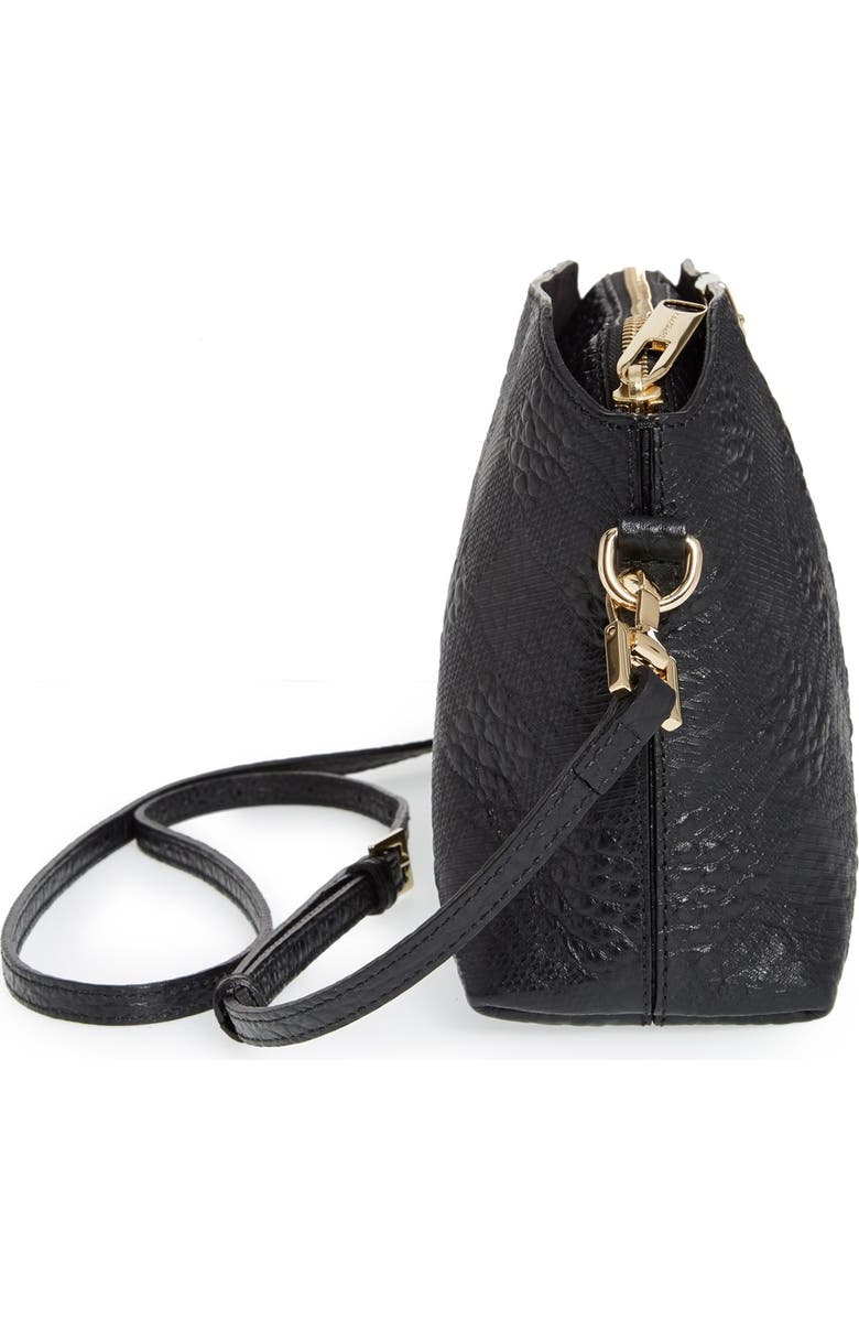 Burberry 'Small Chichester' Check Embossed Leather Crossbody Bag, Alternate, color,