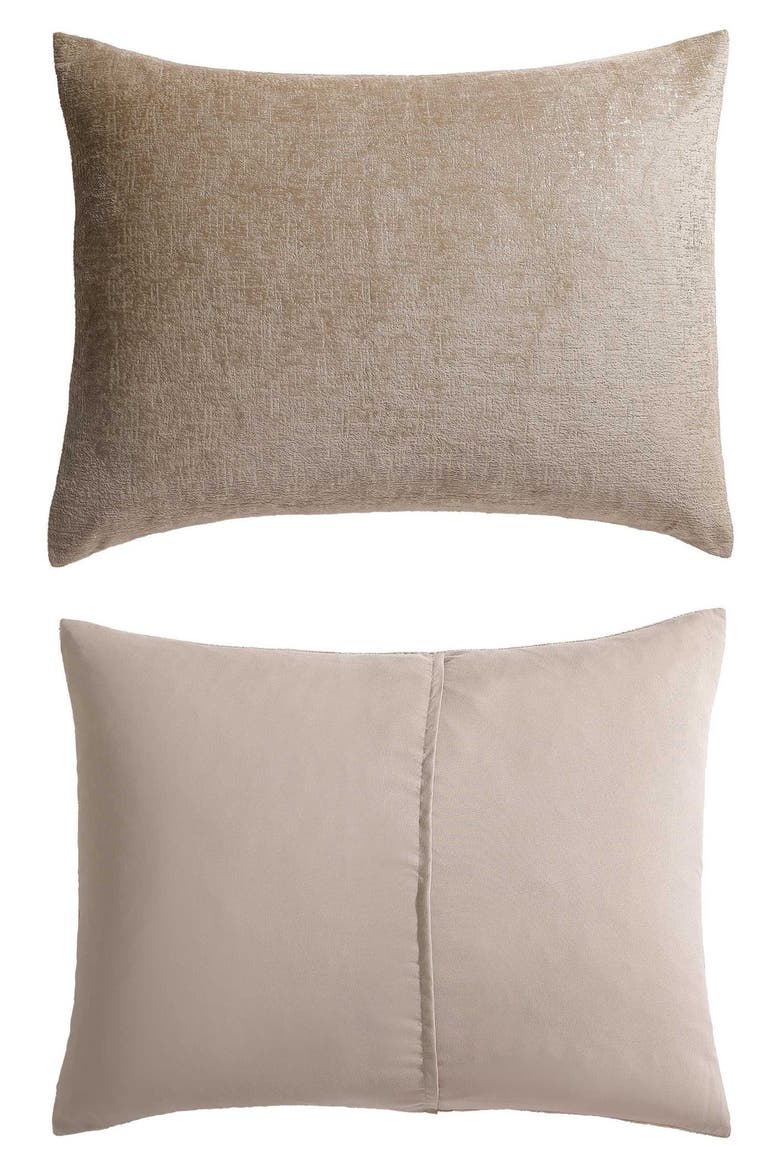 Banks Metallic Velvet Comforter Set, Alternate, color, LIGHT PASTEL BROWN