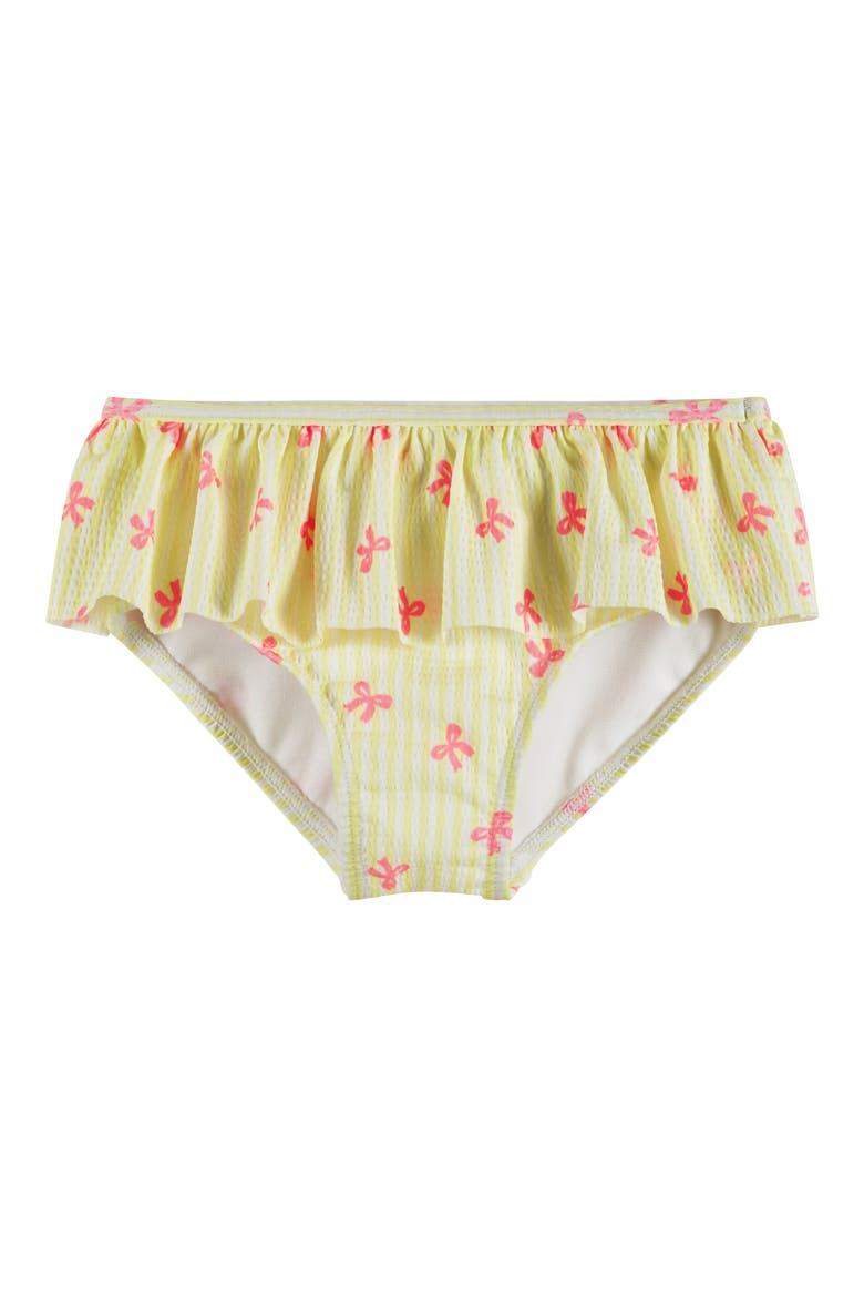 Kids' Seersucker Two-Piece Tankini Swimsuit & Headband Set, Alternate, color, YELLOW STRIPE