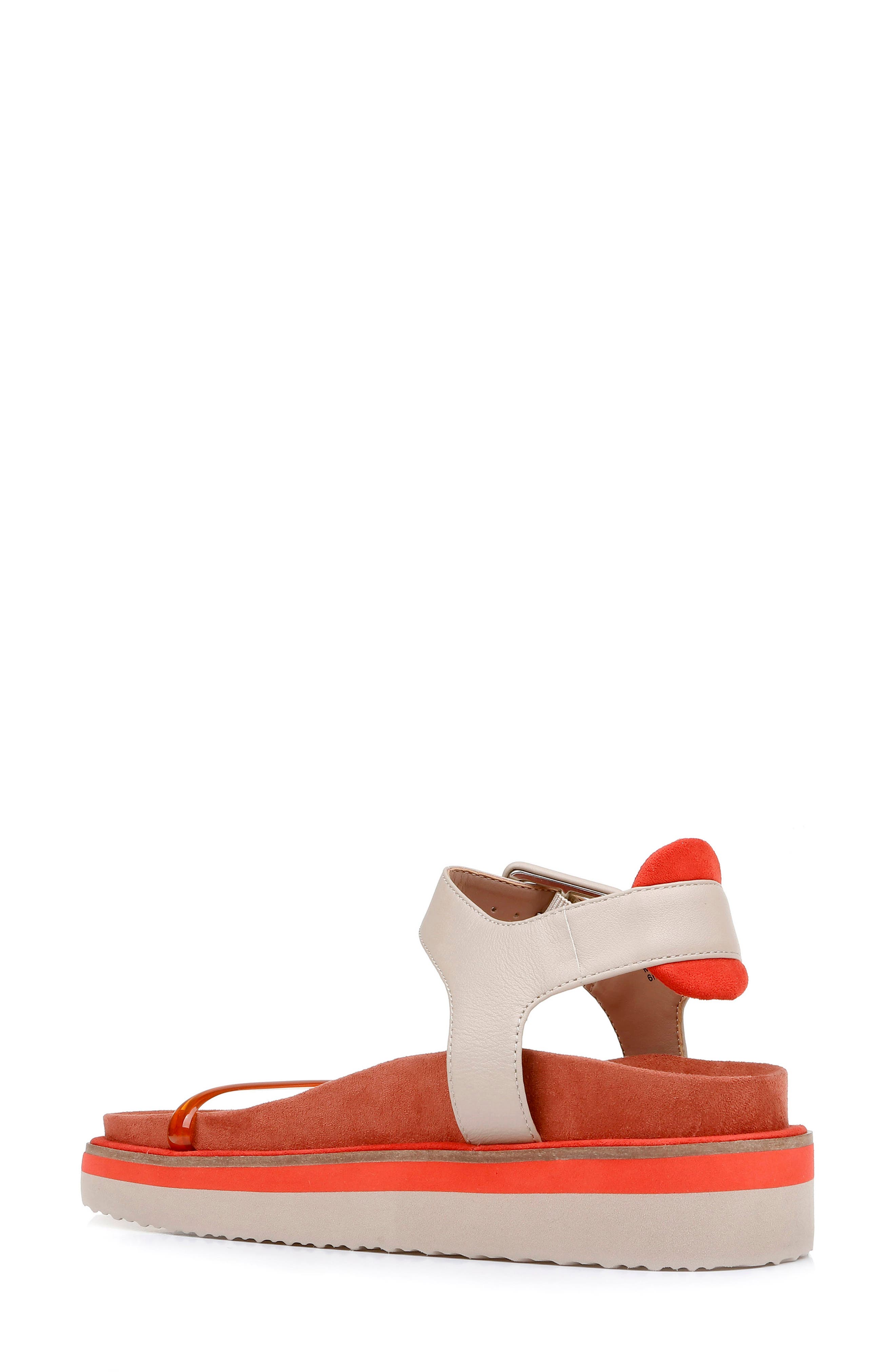 Sahara Platform Sandal, Alternate, color, SIENNA LEATHER
