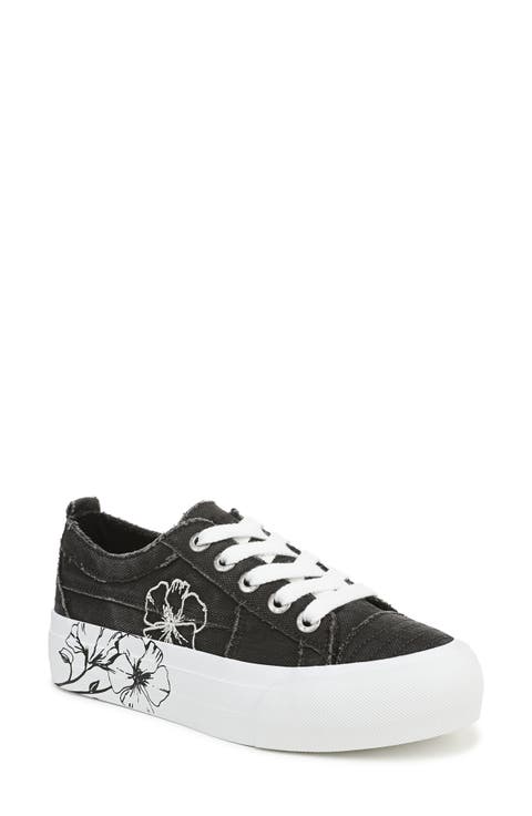 Sadie Sun Embroidered Flower Platform Sneaker (Women)