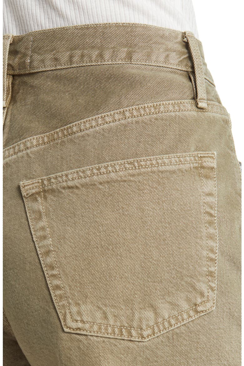 Le Super High Waist Denim Shorts, Alternate, color, STONED MOSS