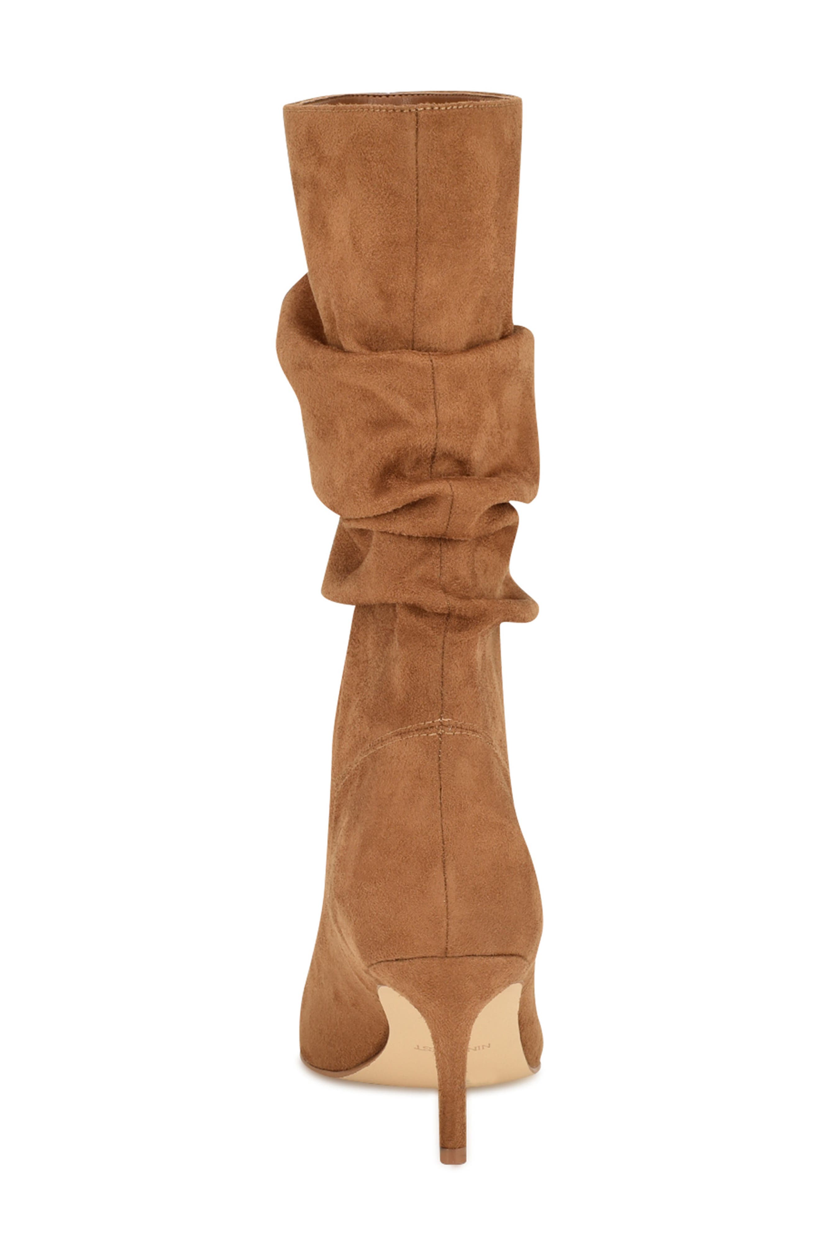 Nine West Mycki Slouch Boot, Alternate, color, Dark Natural