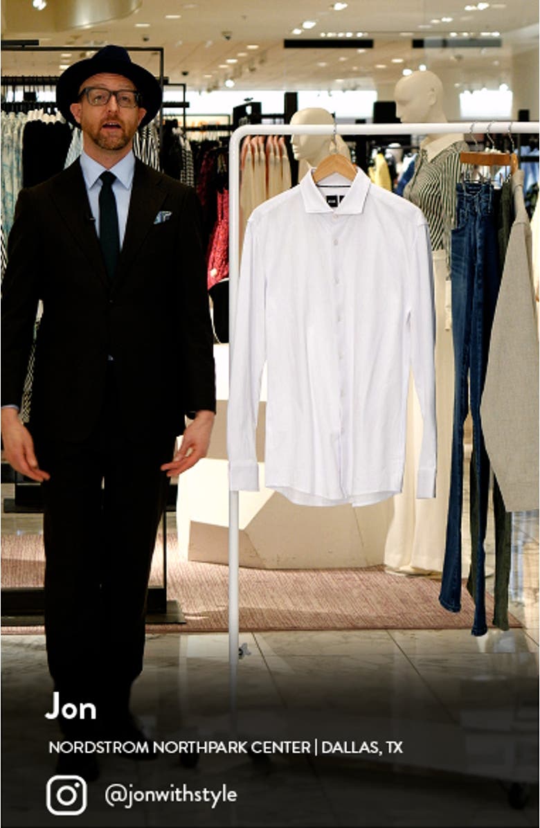 Men's Hank Slim Fit Solid Dress Shirt, sales video thumbnail