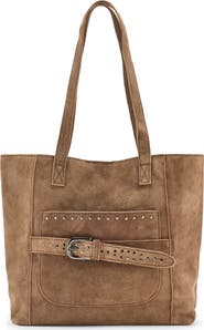 MANGO TEEN Studded Leather Shoulder Bag