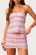 EDIKTED x Barbie™ Glow Sequin Backless Knit Top