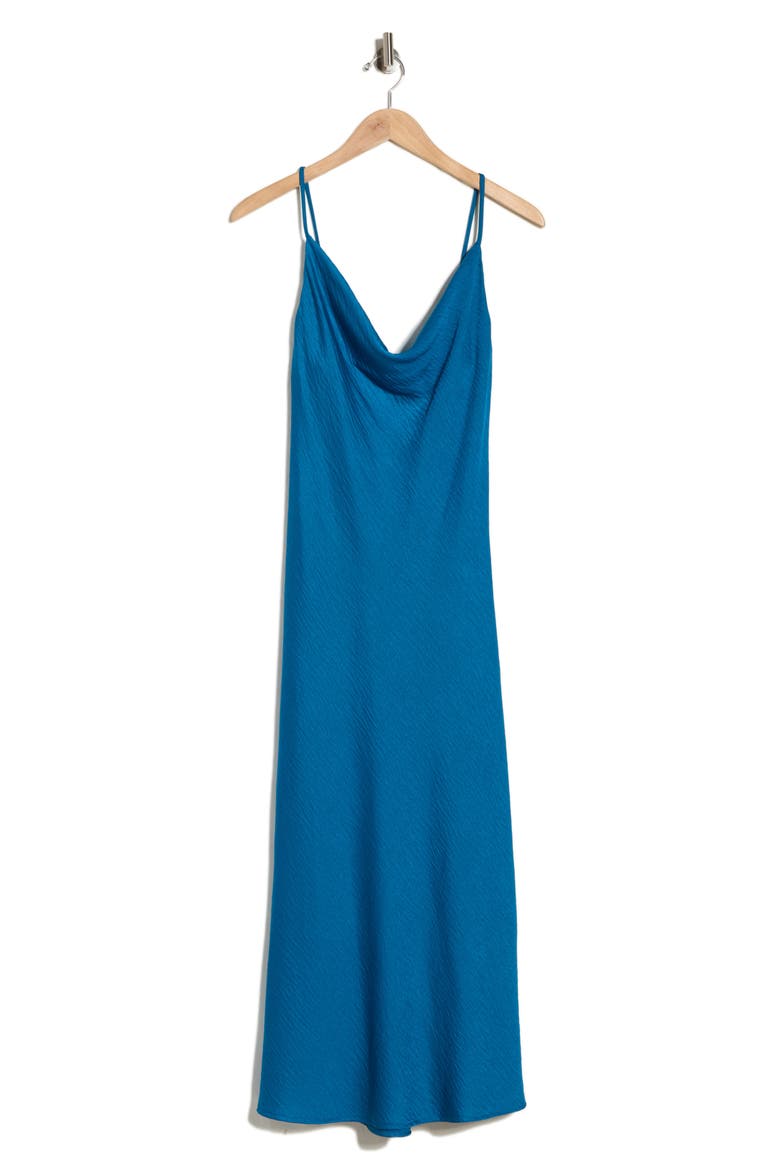 Hammered Satin Slipdress, Alternate, color, TEAL