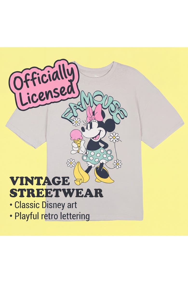 Mickey Mouse & Friends Short Sleeve T-Shirt, Alternate, color, Minnie Blue Solid