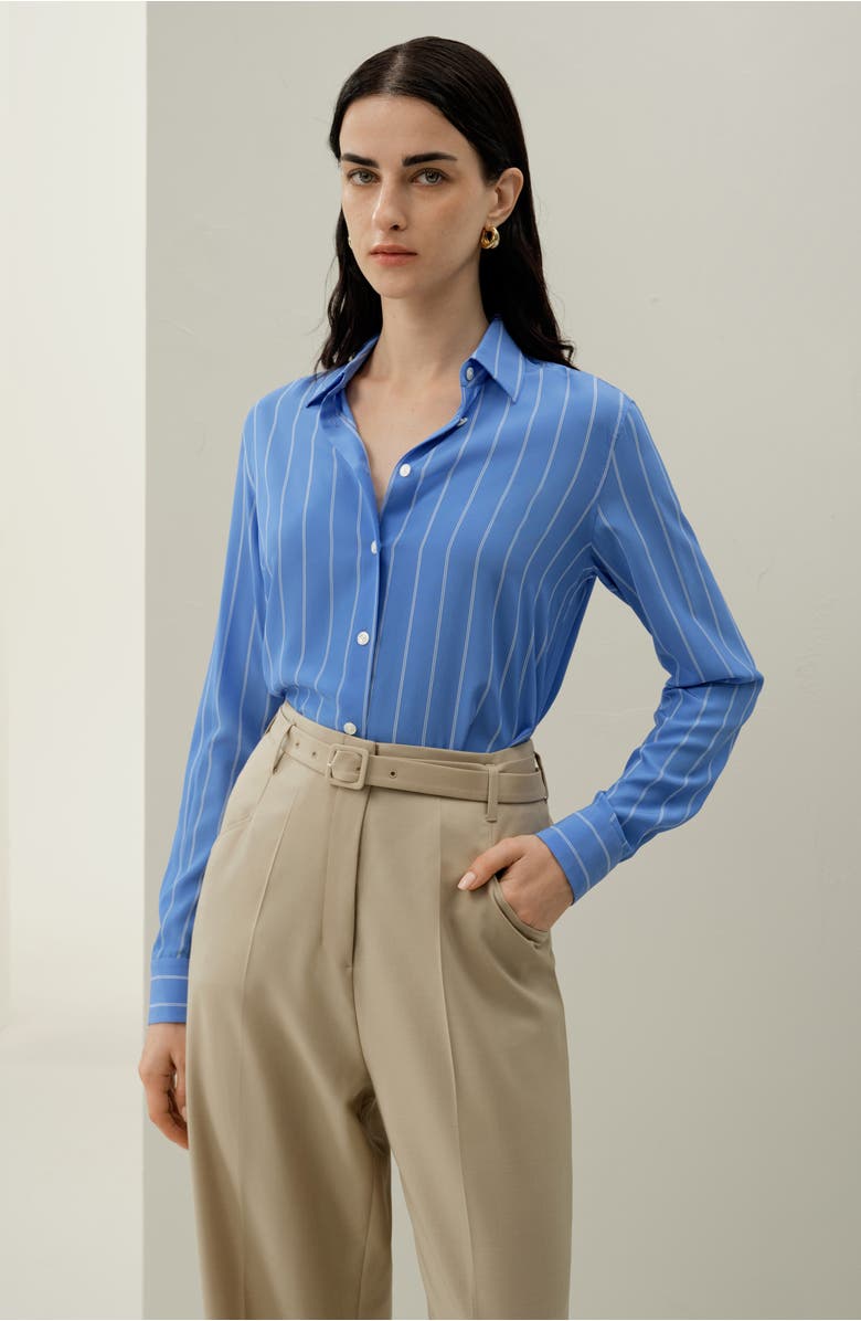 Lilysilk Amalfi Striped Shirt, Alternate, color, Amalfi Stripe