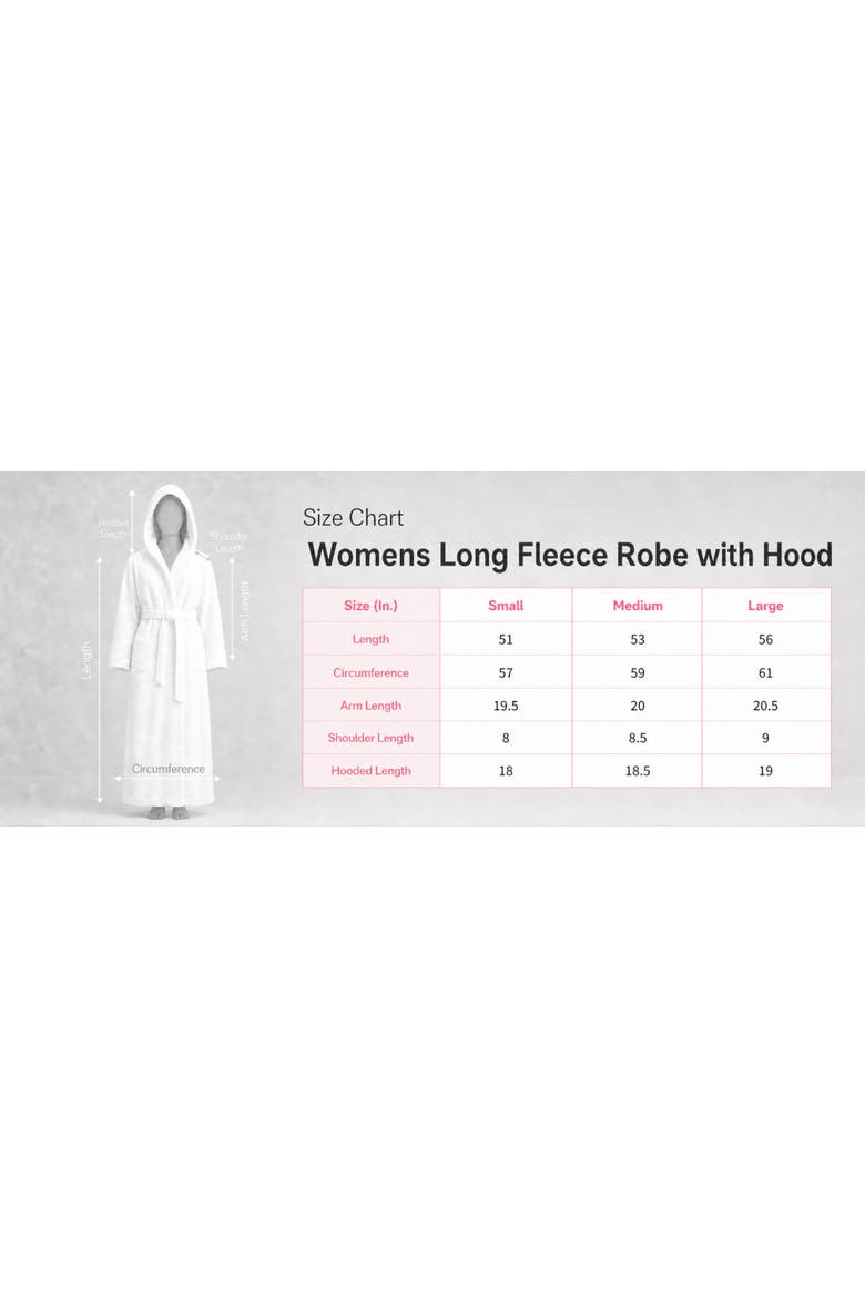 Womens Long Fleece Robe with Hood, Alternate, color, Navy