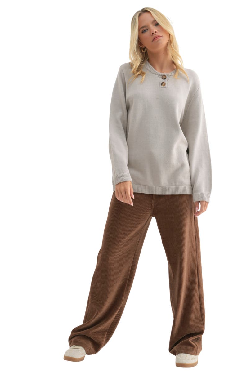 WISHLIST Corduroy Wide Leg Pants, Alternate, color, Hazelnut
