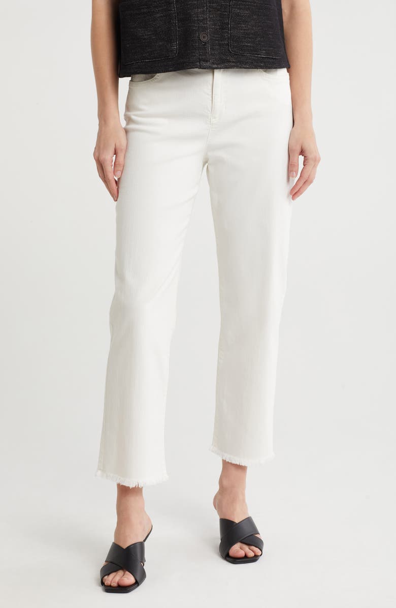 Eileen Fisher Ankle Straight Leg Jeans, Main, color, Undyed Natural