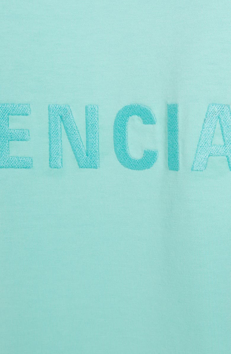 Balenciaga Embroidered Logo Cotton T-Shirt, Alternate, color,